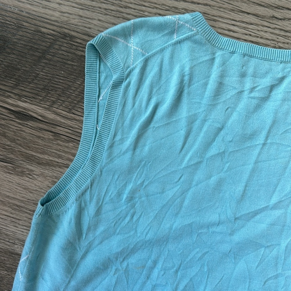 Lands End sweater vest light blue women’s large‎ 14-16 - Picture 8 of 8